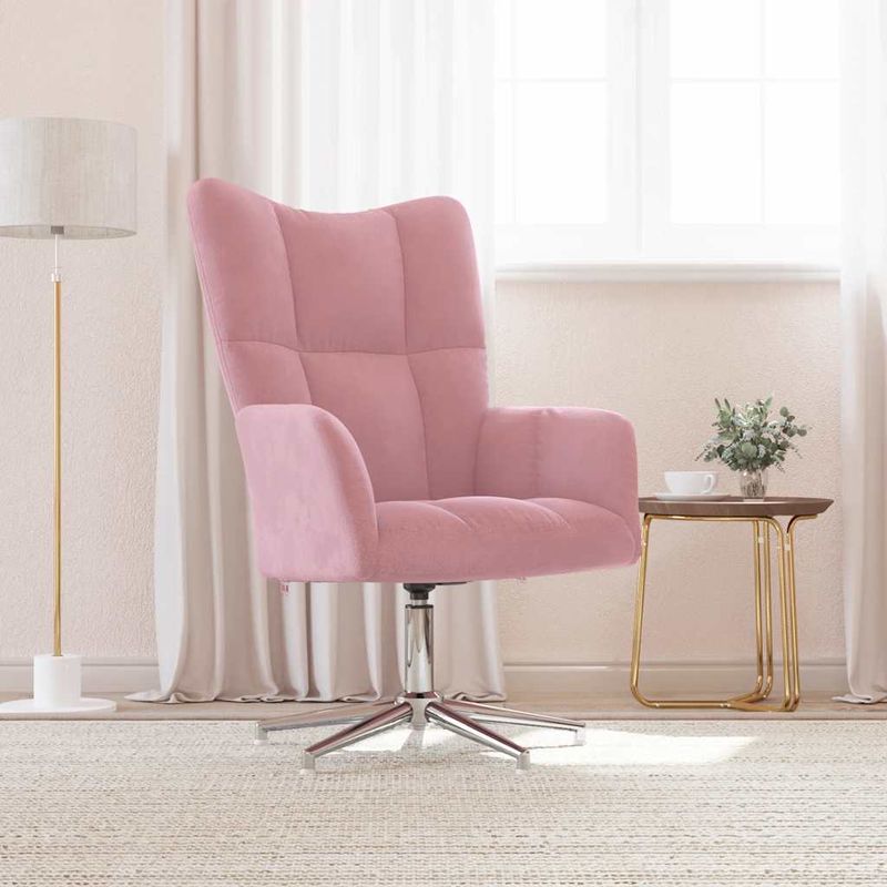 Casa si Gradina - Mobilier - Scaune si fotolii - Fotolii - Fotoliu de relaxare, roz, catifea - Infinity.ro