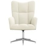 Casa si Gradina - Mobilier - Scaune si fotolii - Fotolii - Fotoliu de relaxare, alb crem, catifea - Infinity.ro