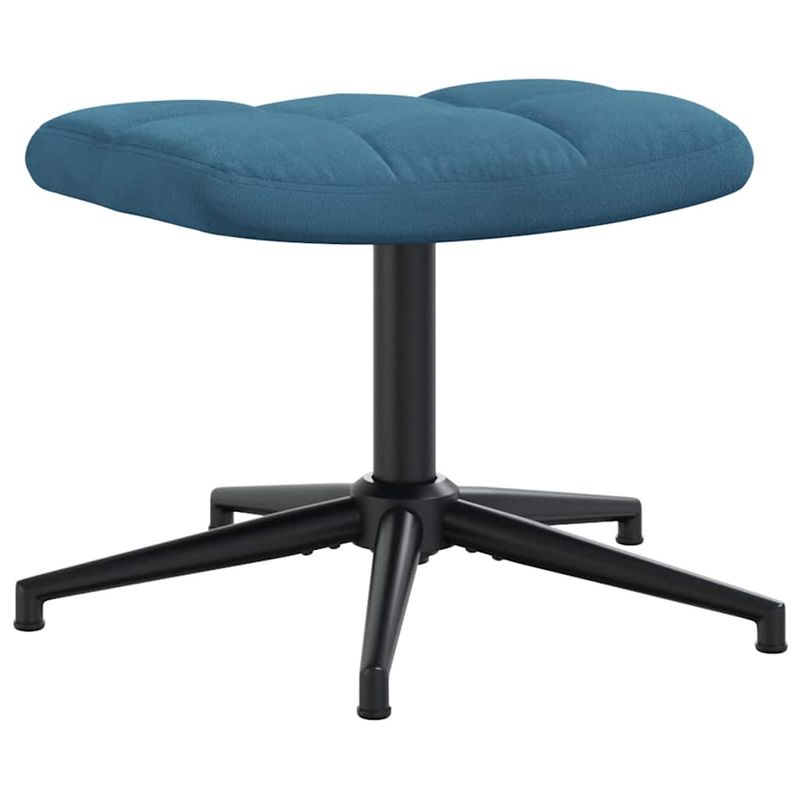 Casa si Gradina - Mobilier - Scaune si fotolii - Fotolii - Fotoliu de relaxare cu taburet, albastru, catifea - Infinity.ro