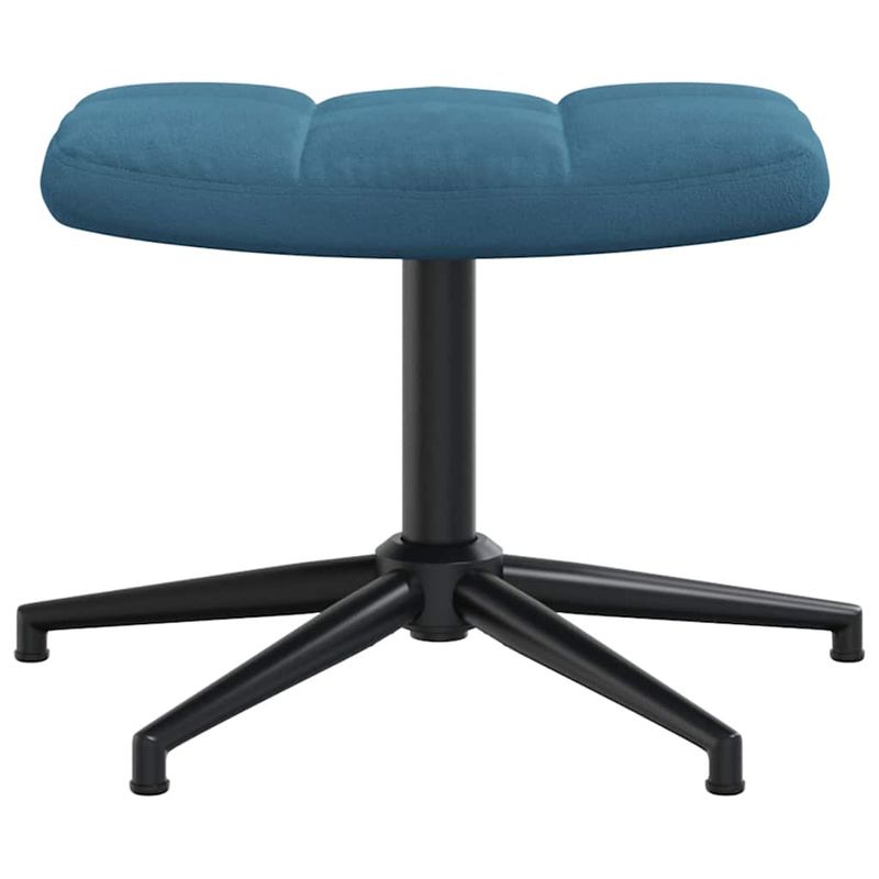 Casa si Gradina - Mobilier - Scaune si fotolii - Fotolii - Fotoliu de relaxare cu taburet, albastru, catifea - Infinity.ro