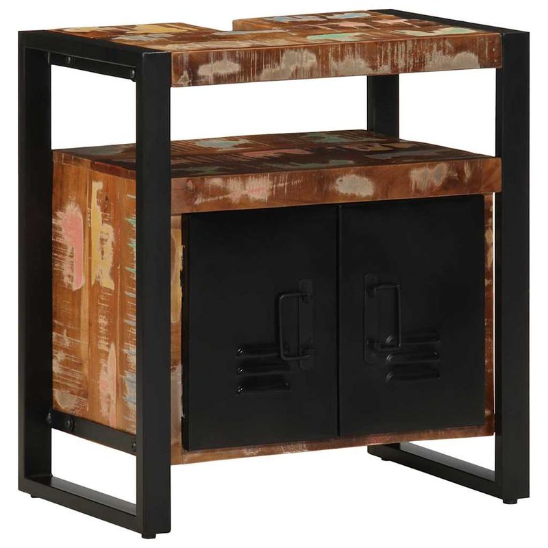 Casa si Gradina - Mobilier - Seturi de mobilier - Seturi baie - Set de mobilier pentru baie cu usa 4 pcs Lemn recuperat solid - Infinity.ro