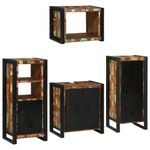 Casa si Gradina - Mobilier - Seturi de mobilier - Seturi baie - Set de mobilier pentru baie cu usa 4 pcs Lemn recuperat solid - Infinity.ro