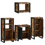 Casa si Gradina - Mobilier - Seturi de mobilier - Seturi baie - Set de mobilier pentru baie cu usa 4 pcs Lemn recuperat solid - Infinity.ro