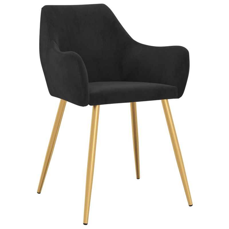 Casa si Gradina - Mobilier - Scaune si fotolii - Scaune - Scaune de bucatarie, 2 buc., negru, catifea - Infinity.ro