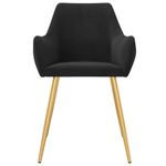 Casa si Gradina - Mobilier - Scaune si fotolii - Scaune - Scaune de bucatarie, 2 buc., negru, catifea - Infinity.ro