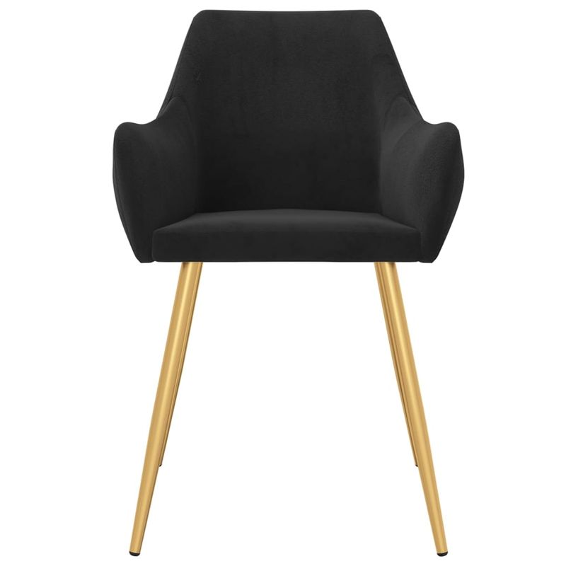 Casa si Gradina - Mobilier - Scaune si fotolii - Scaune - Scaune de bucatarie, 2 buc., negru, catifea - Infinity.ro