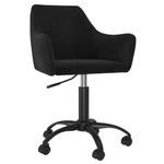 Casa si Gradina - Mobilier - Scaune si fotolii - Scaune - Scaun de bucatarie pivotant, negru, catifea - Infinity.ro