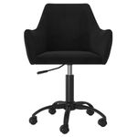 Casa si Gradina - Mobilier - Scaune si fotolii - Scaune - Scaun de bucatarie pivotant, negru, catifea - Infinity.ro