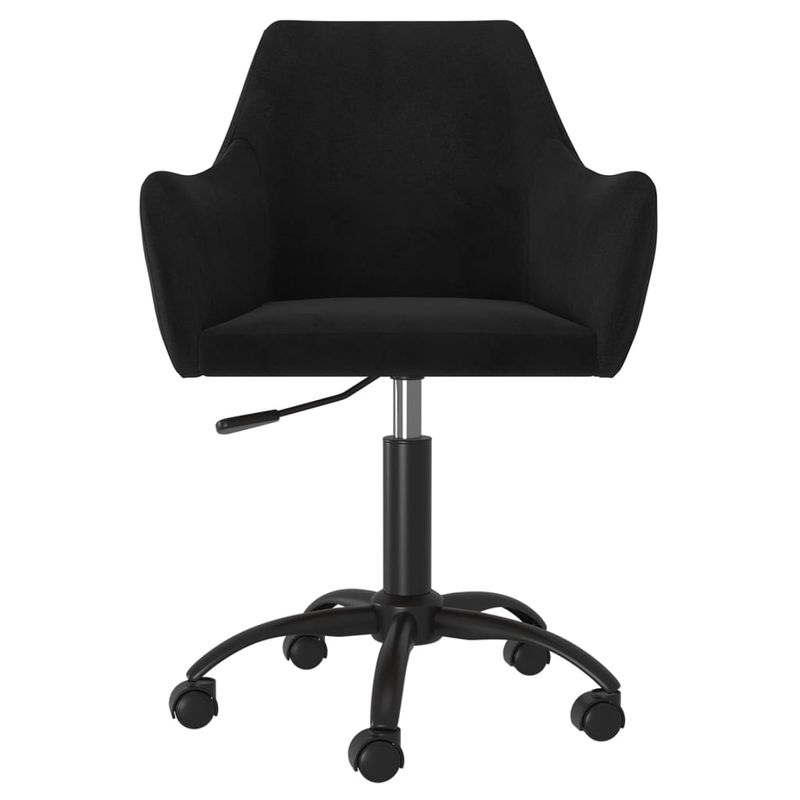 Casa si Gradina - Mobilier - Scaune si fotolii - Scaune - Scaun de bucatarie pivotant, negru, catifea - Infinity.ro