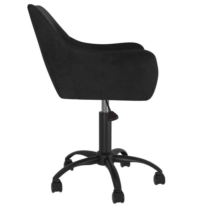 Casa si Gradina - Mobilier - Scaune si fotolii - Scaune - Scaun de bucatarie pivotant, negru, catifea - Infinity.ro