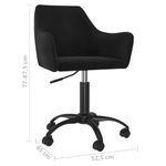 Casa si Gradina - Mobilier - Scaune si fotolii - Scaune - Scaun de bucatarie pivotant, negru, catifea - Infinity.ro