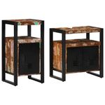 Casa si Gradina - Mobilier - Seturi de mobilier - Seturi baie - Set de mobilier pentru baie 2 pcs Maro Lemn masiv reciclat - Infinity.ro