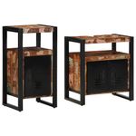 Casa si Gradina - Mobilier - Seturi de mobilier - Seturi baie - Set de mobilier pentru baie 2 pcs Maro Lemn masiv reciclat - Infinity.ro