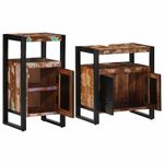 Casa si Gradina - Mobilier - Seturi de mobilier - Seturi baie - Set de mobilier pentru baie 2 pcs Maro Lemn masiv reciclat - Infinity.ro