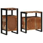 Casa si Gradina - Mobilier - Seturi de mobilier - Seturi baie - Set de mobilier pentru baie 2 pcs Maro Lemn masiv reciclat - Infinity.ro