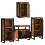 Casa si Gradina - Mobilier - Seturi de mobilier - Seturi baie - Set de mobilier pentru baie cu usa 4 pcs Lemn recuperat solid - Infinity.ro