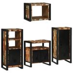 Casa si Gradina - Mobilier - Seturi de mobilier - Seturi baie - Set de mobilier pentru baie cu usa 4 pcs Lemn recuperat solid - Infinity.ro