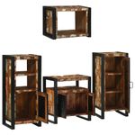 Casa si Gradina - Mobilier - Seturi de mobilier - Seturi baie - Set de mobilier pentru baie cu usa 4 pcs Lemn recuperat solid - Infinity.ro