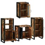 Casa si Gradina - Mobilier - Seturi de mobilier - Seturi baie - Set de mobilier pentru baie cu usa 4 pcs Lemn recuperat solid - Infinity.ro