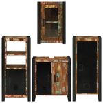 Casa si Gradina - Mobilier - Seturi de mobilier - Seturi baie - Set de mobilier pentru baie cu usa 4 pcs Lemn recuperat solid - Infinity.ro