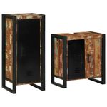 Casa si Gradina - Mobilier - Seturi de mobilier - Seturi baie - Set de mobilier pentru baie cu raft cu usa Lemn masiv reciclat - Infinity.ro