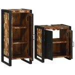 Casa si Gradina - Mobilier - Seturi de mobilier - Seturi baie - Set de mobilier pentru baie cu usa 2 pcs Lemn recuperat solid - Infinity.ro