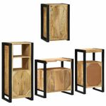 Casa si Gradina - Mobilier - Seturi de mobilier - Seturi baie - Set de mobilier pentru baie 4 pcs Maro Lemn de mango solid - Infinity.ro