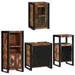 Casa si Gradina - Mobilier - Seturi de mobilier - Seturi baie - Set de mobilier pentru baie cu usa 4 pcs Lemn recuperat solid - Infinity.ro