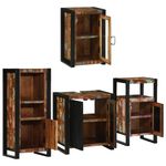 Casa si Gradina - Mobilier - Seturi de mobilier - Seturi baie - Set de mobilier pentru baie cu usa 4 pcs Lemn recuperat solid - Infinity.ro