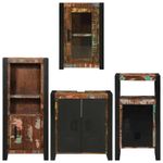 Casa si Gradina - Mobilier - Seturi de mobilier - Seturi baie - Set de mobilier pentru baie cu usa 4 pcs Lemn recuperat solid - Infinity.ro