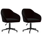 Casa si Gradina - Mobilier - Scaune si fotolii - Scaune - Scaune de bucatarie pivotante, 2 buc., negru, catifea - Infinity.ro