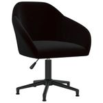 Casa si Gradina - Mobilier - Scaune si fotolii - Scaune - Scaune de bucatarie pivotante, 2 buc., negru, catifea - Infinity.ro
