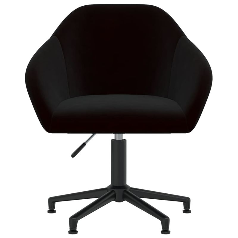 Casa si Gradina - Mobilier - Scaune si fotolii - Scaune - Scaune de bucatarie pivotante, 2 buc., negru, catifea - Infinity.ro