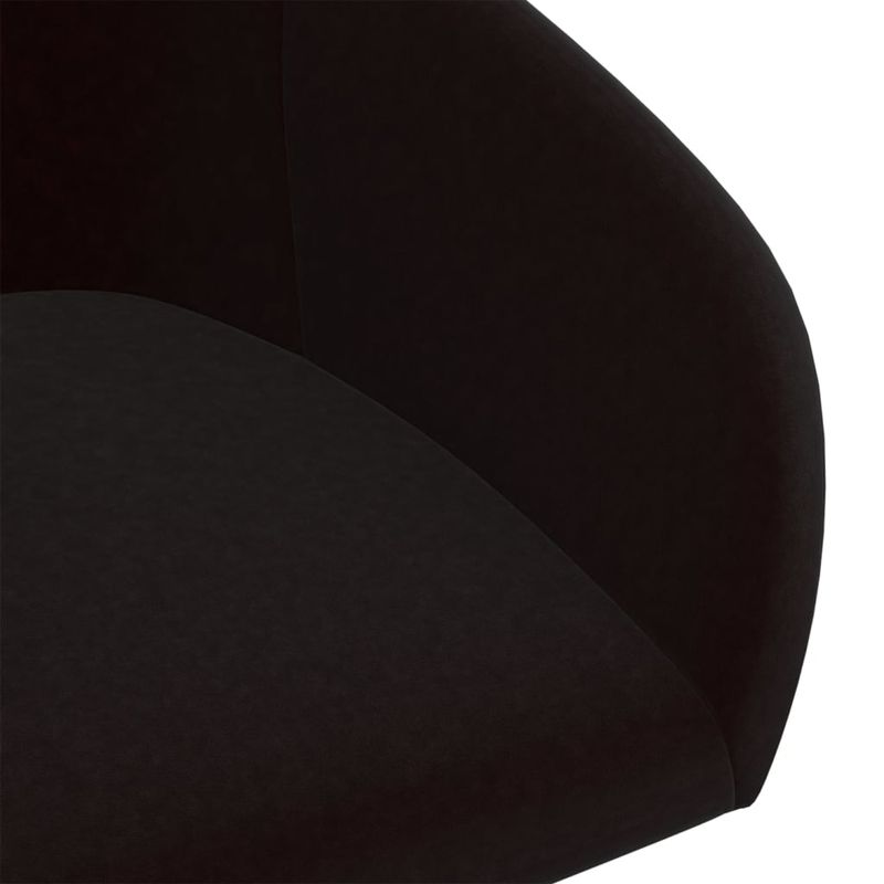 Casa si Gradina - Mobilier - Scaune si fotolii - Scaune - Scaune de bucatarie pivotante, 2 buc., negru, catifea - Infinity.ro