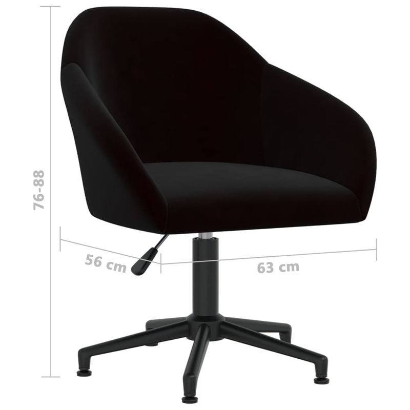 Casa si Gradina - Mobilier - Scaune si fotolii - Scaune - Scaune de bucatarie pivotante, 2 buc., negru, catifea - Infinity.ro
