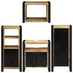 Casa si Gradina - Mobilier - Seturi de mobilier - Seturi baie - Set de mobilier pentru baie 4 pcs Maro Lemn de mango solid - Infinity.ro