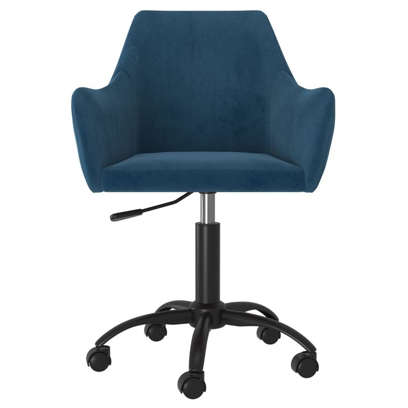 Casa si Gradina - Mobilier - Scaune si fotolii - Scaune - Scaun de bucatarie pivotant, albastru, catifea - Infinity.ro