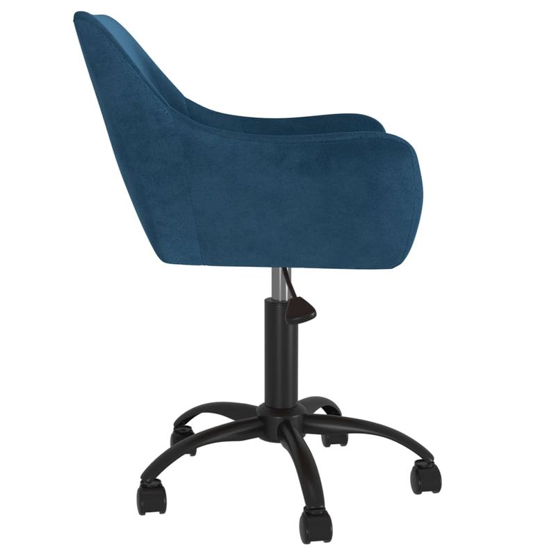 Casa si Gradina - Mobilier - Scaune si fotolii - Scaune - Scaun de bucatarie pivotant, albastru, catifea - Infinity.ro