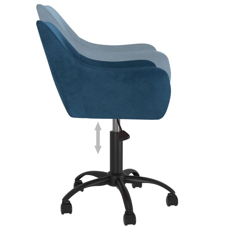 Casa si Gradina - Mobilier - Scaune si fotolii - Scaune - Scaun de bucatarie pivotant, albastru, catifea - Infinity.ro