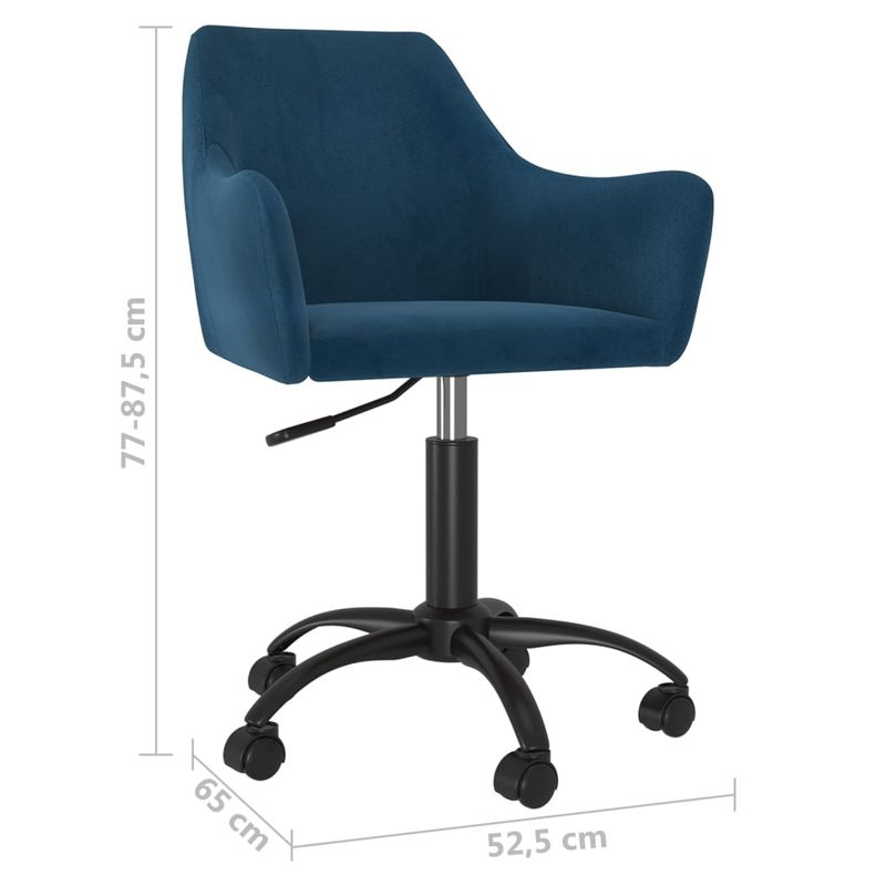 Casa si Gradina - Mobilier - Scaune si fotolii - Scaune - Scaun de bucatarie pivotant, albastru, catifea - Infinity.ro