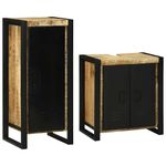 Casa si Gradina - Mobilier - Seturi de mobilier - Seturi baie - Set de mobilier pentru baie 2 pcs Maro Lemn de mango solid - Infinity.ro