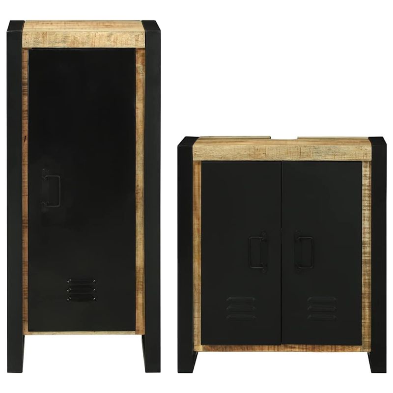 Casa si Gradina - Mobilier - Seturi de mobilier - Seturi baie - Set de mobilier pentru baie 2 pcs Maro Lemn de mango solid - Infinity.ro