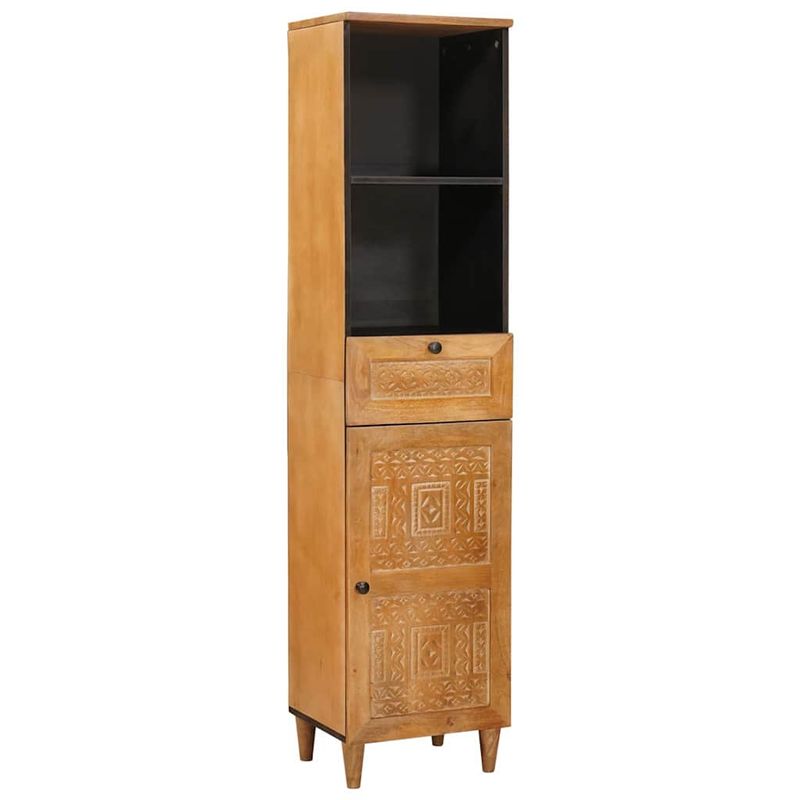 Casa si Gradina - Mobilier - Seturi de mobilier - Seturi baie - Set de mobilier pentru baie cu usa 4 pcs Maro 38 x 33 x 160 cm - Infinity.ro