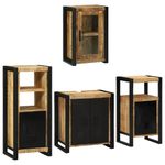 Casa si Gradina - Mobilier - Seturi de mobilier - Seturi baie - Set de mobilier pentru baie 4 pcs Maro Lemn de mango solid - Infinity.ro