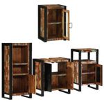 Casa si Gradina - Mobilier - Seturi de mobilier - Seturi baie - Set de mobilier pentru baie cu usa 4 pcs Lemn recuperat solid - Infinity.ro