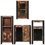 Casa si Gradina - Mobilier - Seturi de mobilier - Seturi baie - Set de mobilier pentru baie cu usa 4 pcs Lemn recuperat solid - Infinity.ro