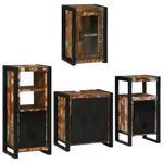 Casa si Gradina - Mobilier - Seturi de mobilier - Seturi baie - Set de mobilier pentru baie cu usa 4 pcs Lemn recuperat solid - Infinity.ro