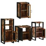 Casa si Gradina - Mobilier - Seturi de mobilier - Seturi baie - Set de mobilier pentru baie cu usa 4 pcs Lemn recuperat solid - Infinity.ro