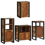 Casa si Gradina - Mobilier - Seturi de mobilier - Seturi baie - Set de mobilier pentru baie cu usa 4 pcs Lemn recuperat solid - Infinity.ro