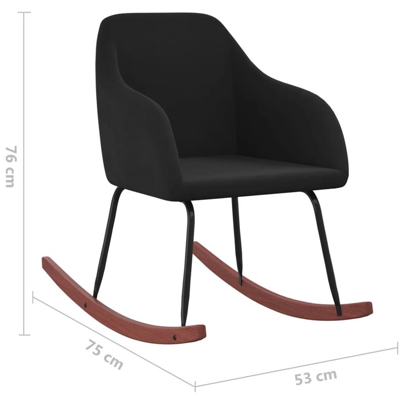 Casa si Gradina - Gradina si terasa - Balansoare si hamace - Balansoare - Scaun balansoar, negru, catifea - Infinity.ro